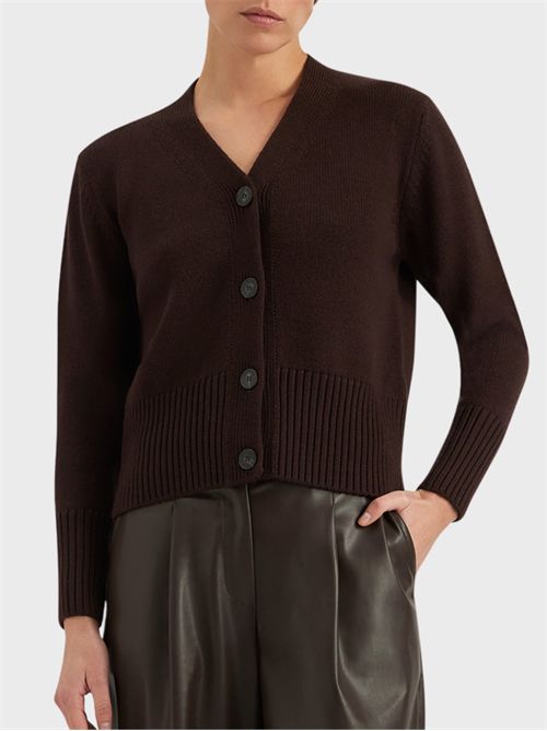 Merino Wool V-Neck Cardigan ALPHA STUDIO | AD8103E2007